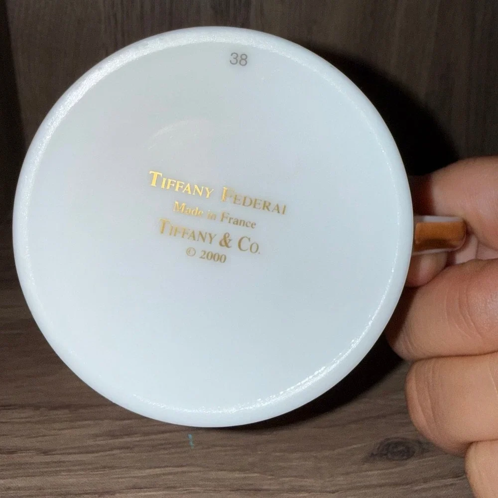 Tiffany & Company FEDERAL Flat Cup & Saucer EUC